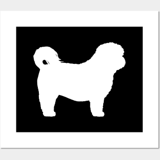 White Shih Tzu Silhouette Posters and Art